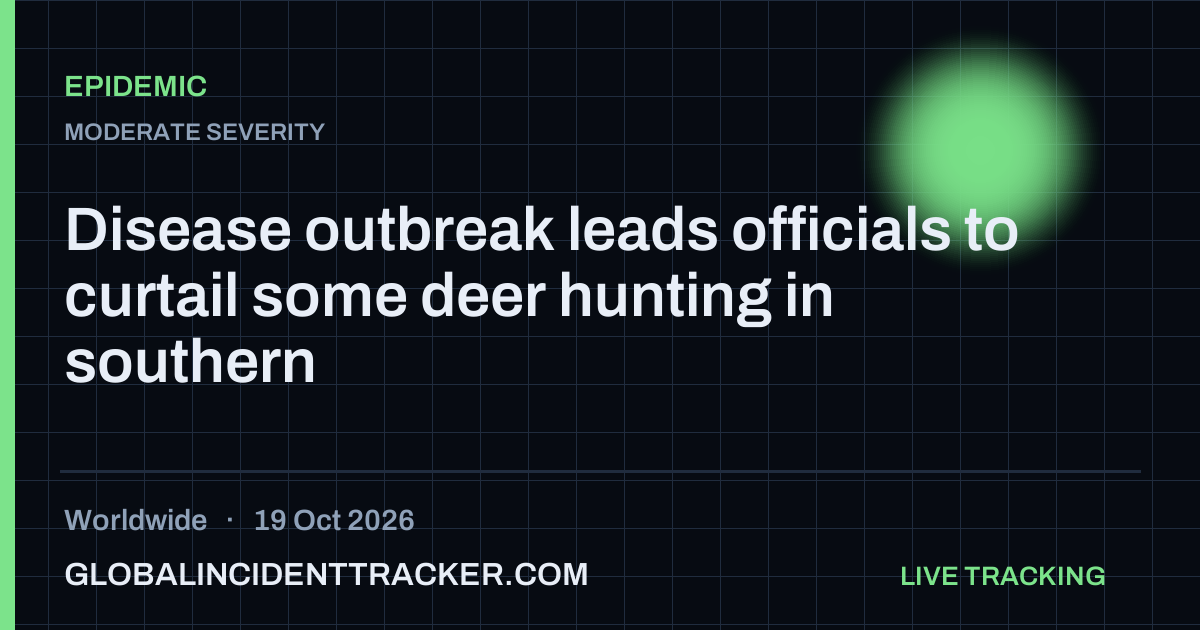 Disease outbreak leads officials to curtail some deer hunting in ...