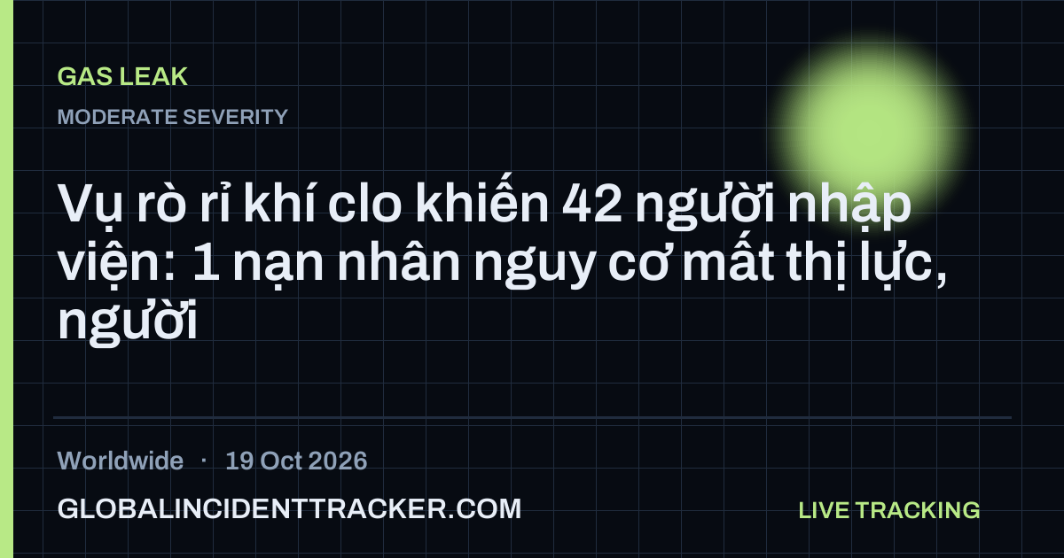 Gas Leak incident in worldwide on 19 October 2026 — Global Incident Tracker report card