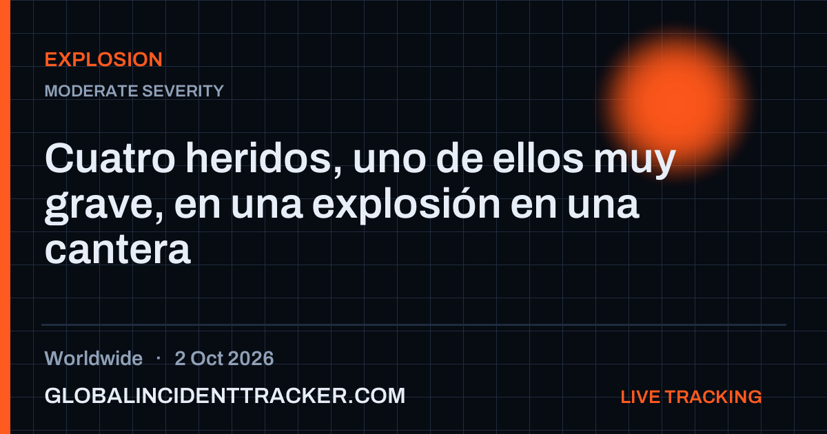 Explosion incident in worldwide on 2 October 2026 — Global Incident Tracker report card