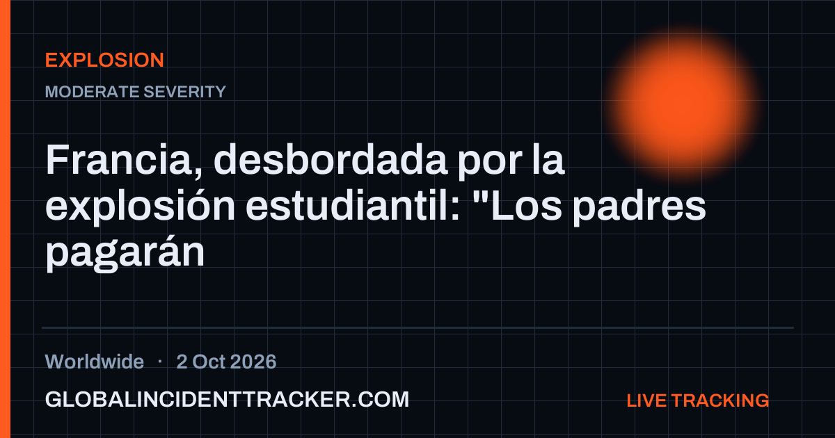 Explosion incident in worldwide on 2 October 2026 — Global Incident Tracker report card