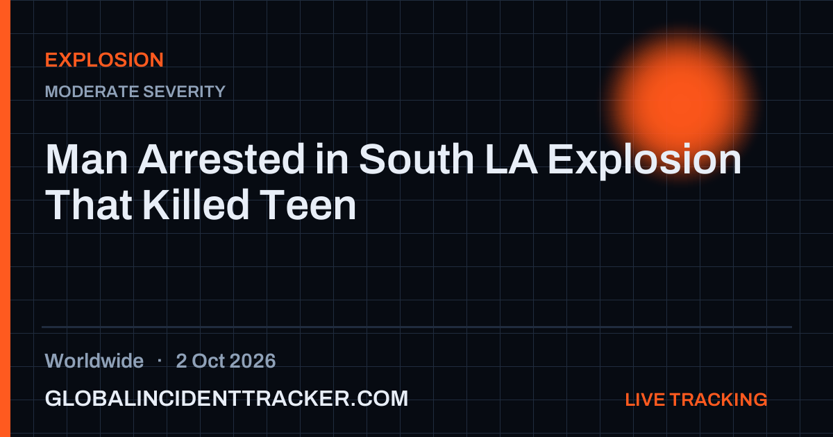 Explosion incident in worldwide on 2 October 2026 — Global Incident Tracker report card