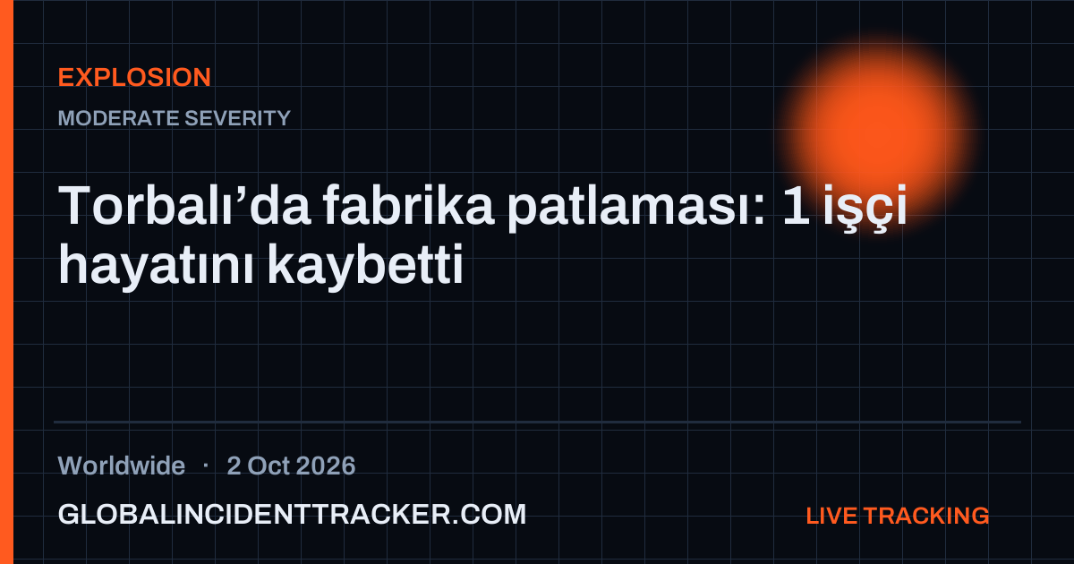 Explosion incident in worldwide on 2 October 2026 — Global Incident Tracker report card