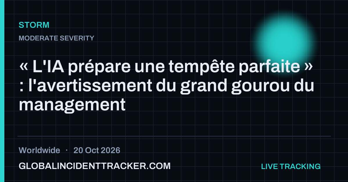 Storm incident in worldwide on 20 October 2026 — Global Incident Tracker report card
