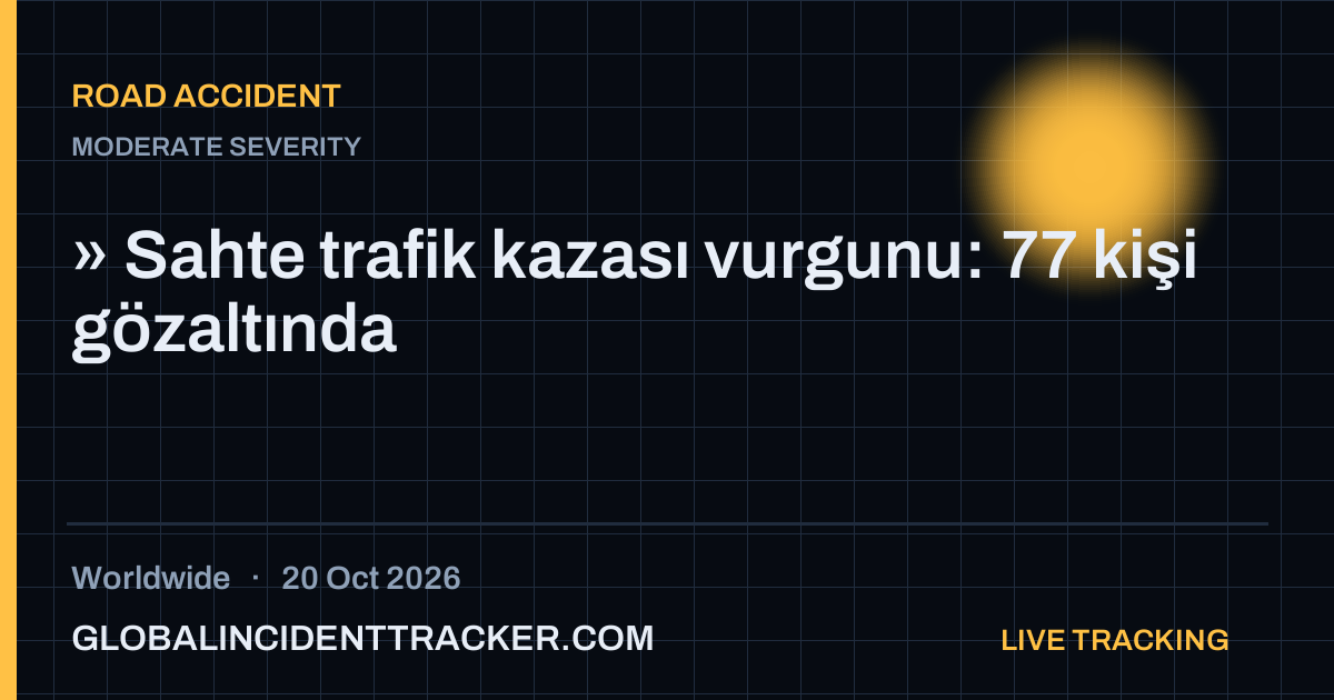 Road Accident incident in worldwide on 20 October 2026 — Global Incident Tracker report card