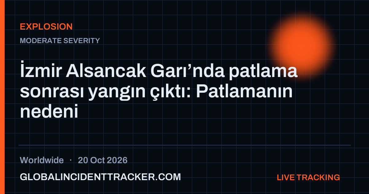 Explosion incident in worldwide on 20 October 2026 — Global Incident Tracker report card