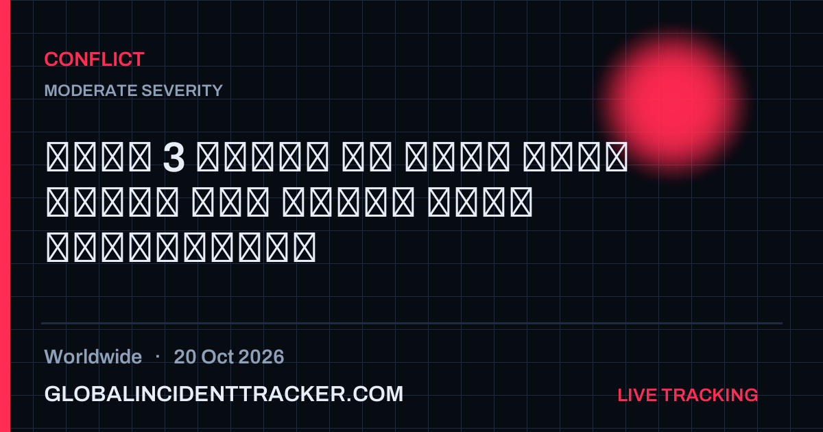 Conflict incident in worldwide on 20 October 2026 — Global Incident Tracker report card