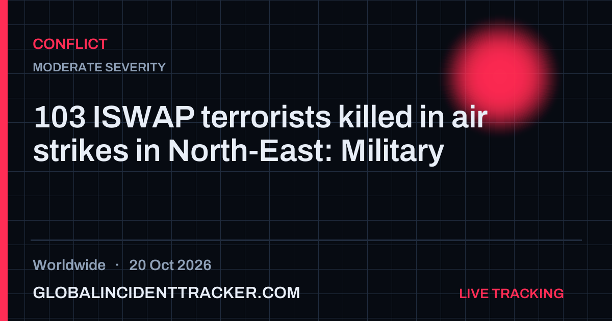 Conflict incident in worldwide on 20 October 2026 — Global Incident Tracker report card