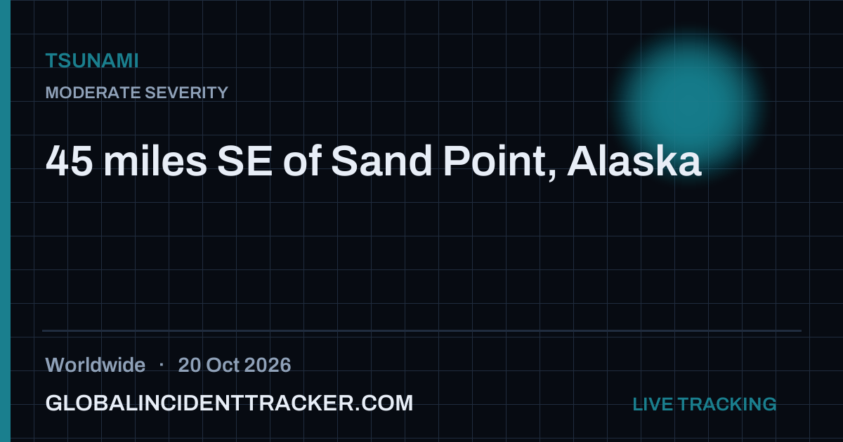 Tsunami incident in worldwide on 20 October 2026 — Global Incident Tracker report card