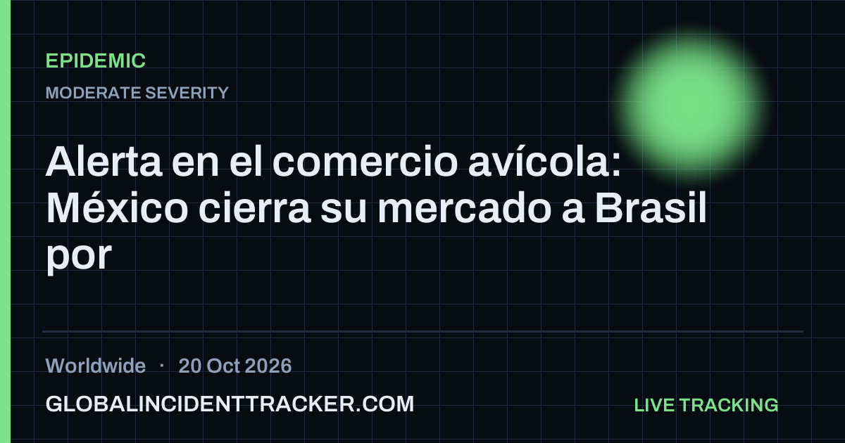 Epidemic incident in worldwide on 20 October 2026 — Global Incident Tracker report card
