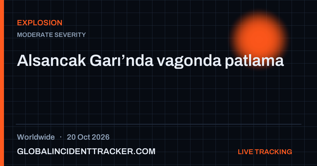 Explosion incident in worldwide on 20 October 2026 — Global Incident Tracker report card