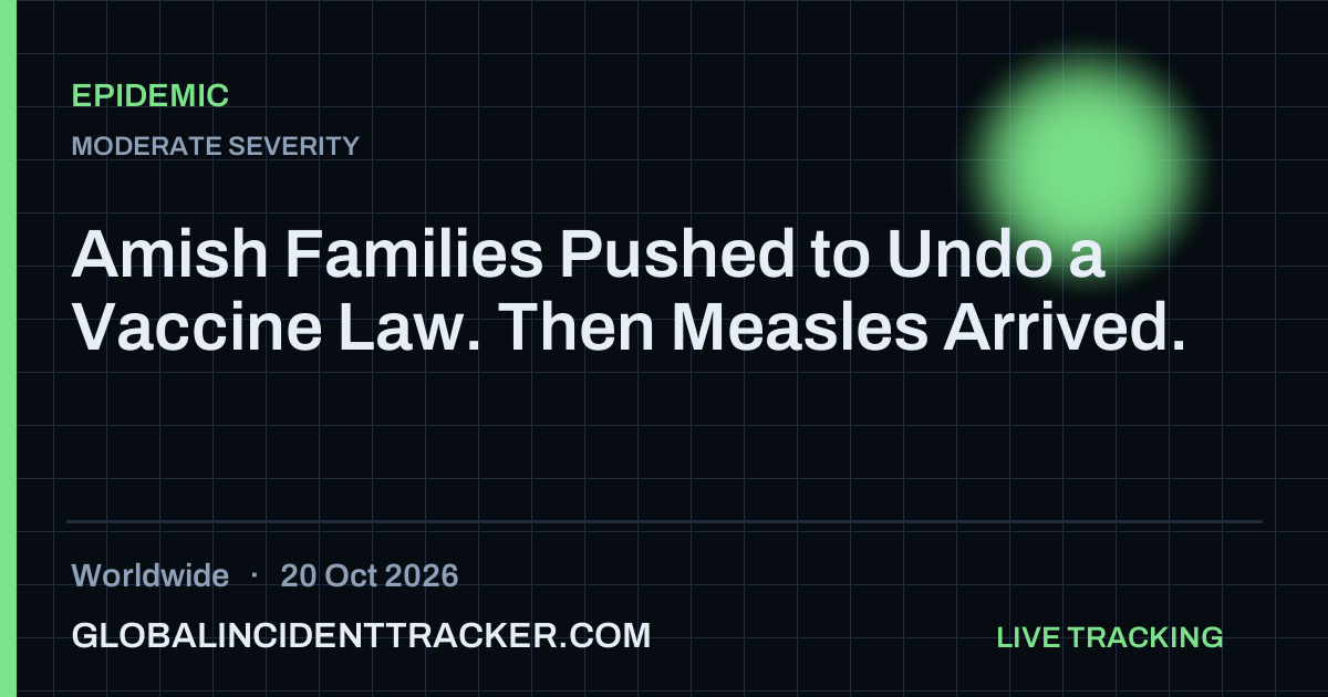 Epidemic incident in worldwide on 20 October 2026 — Global Incident Tracker report card