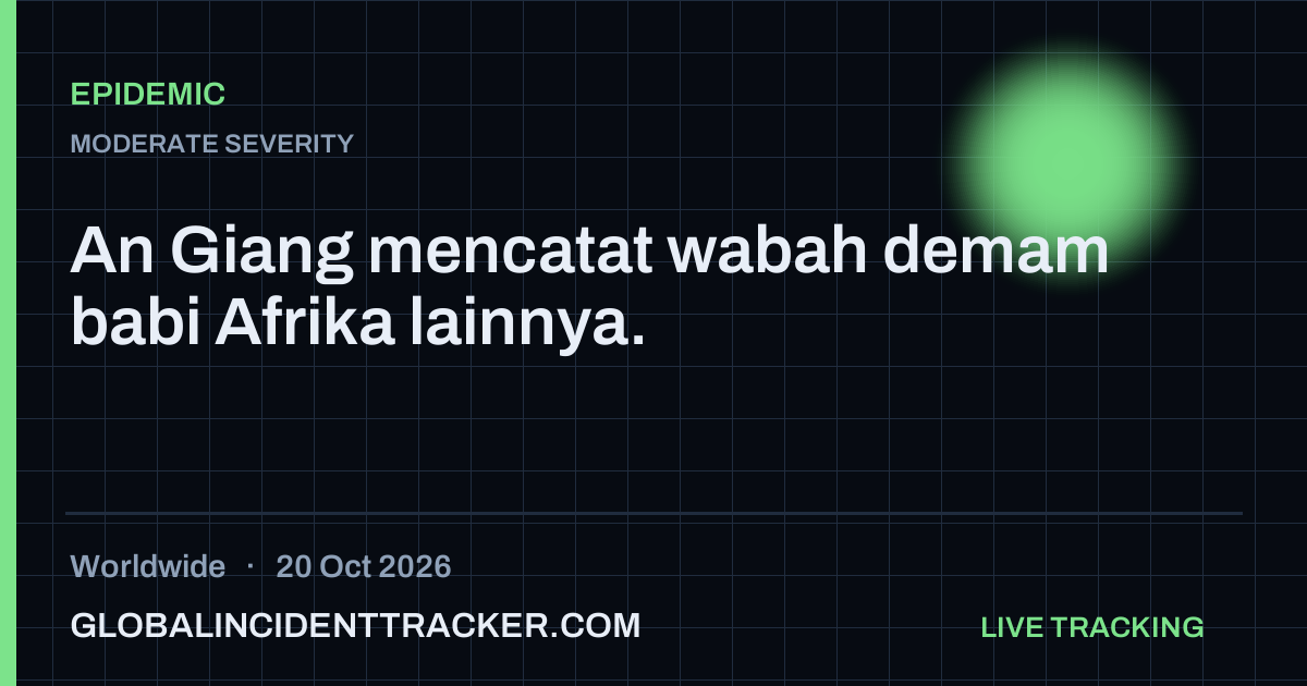 Epidemic incident in worldwide on 20 October 2026 — Global Incident Tracker report card