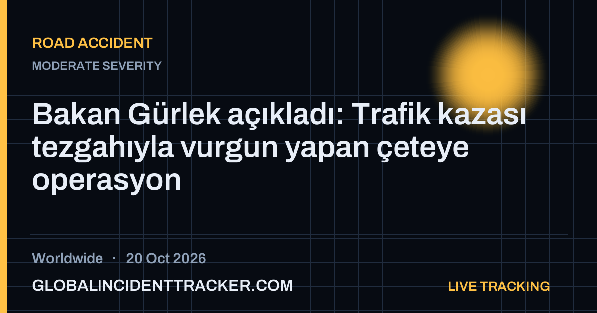 Road Accident incident in worldwide on 20 October 2026 — Global Incident Tracker report card