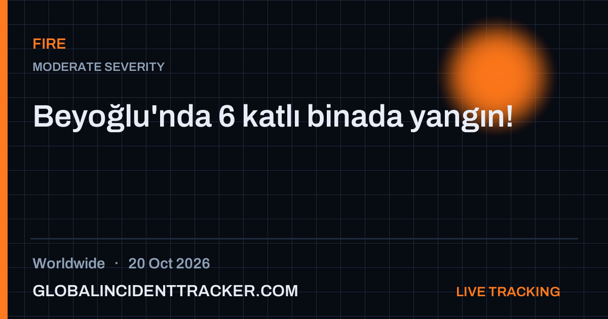 Fire incident in worldwide on 20 October 2026 — Global Incident Tracker report card