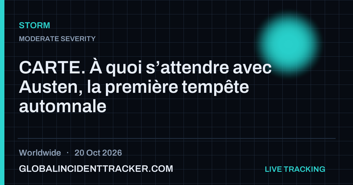 Storm incident in worldwide on 20 October 2026 — Global Incident Tracker report card