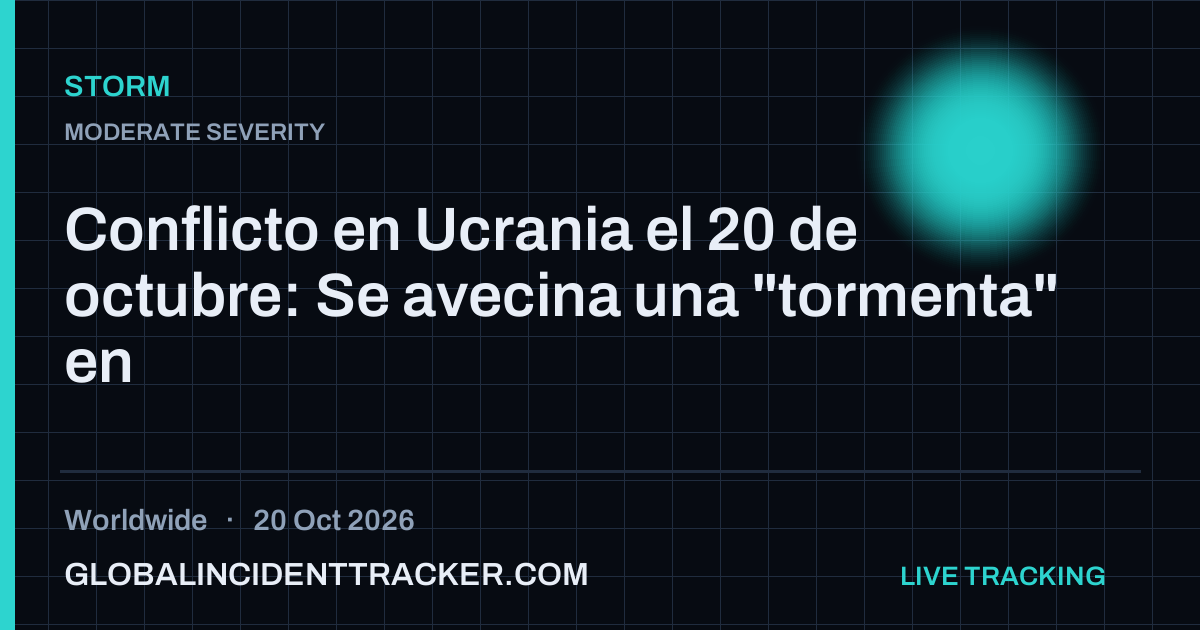 Storm incident in worldwide on 20 October 2026 — Global Incident Tracker report card