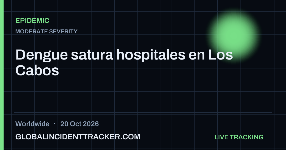 Epidemic incident in worldwide on 20 October 2026 — Global Incident Tracker report card