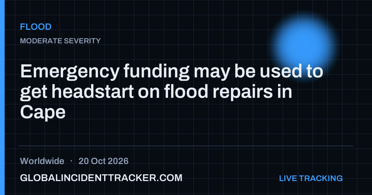 Flood incident in worldwide on 20 October 2026 — Global Incident Tracker report card