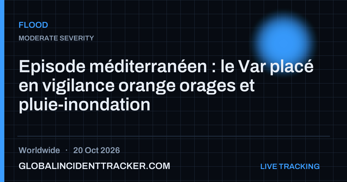 Flood incident in worldwide on 20 October 2026 — Global Incident Tracker report card