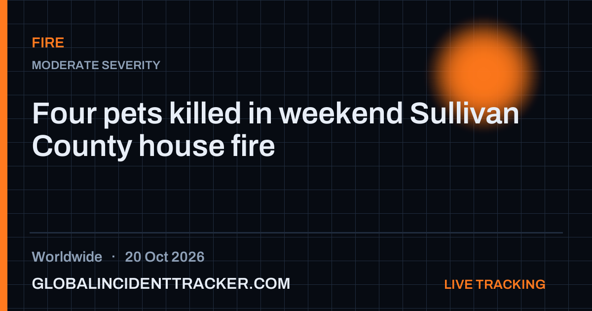 Fire incident in worldwide on 20 October 2026 — Global Incident Tracker report card