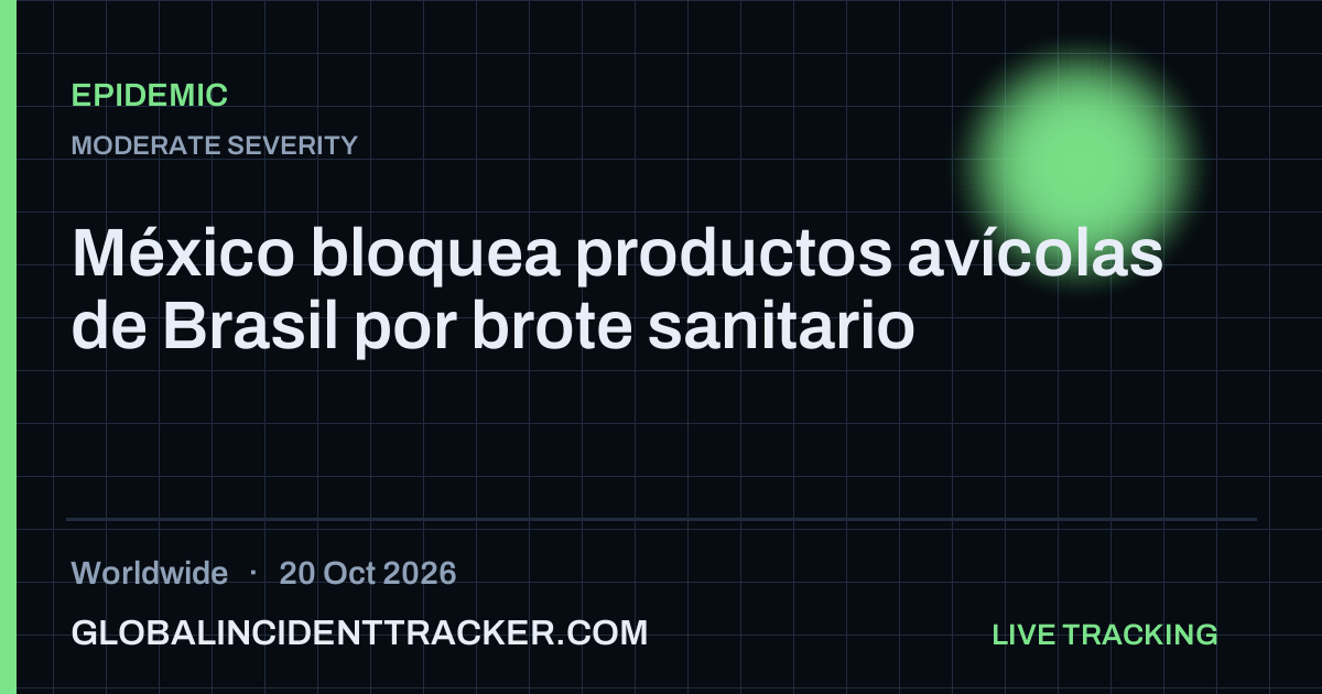 Epidemic incident in worldwide on 20 October 2026 — Global Incident Tracker report card