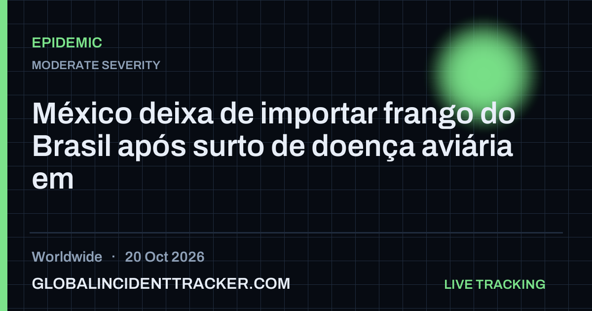 Epidemic incident in worldwide on 20 October 2026 — Global Incident Tracker report card