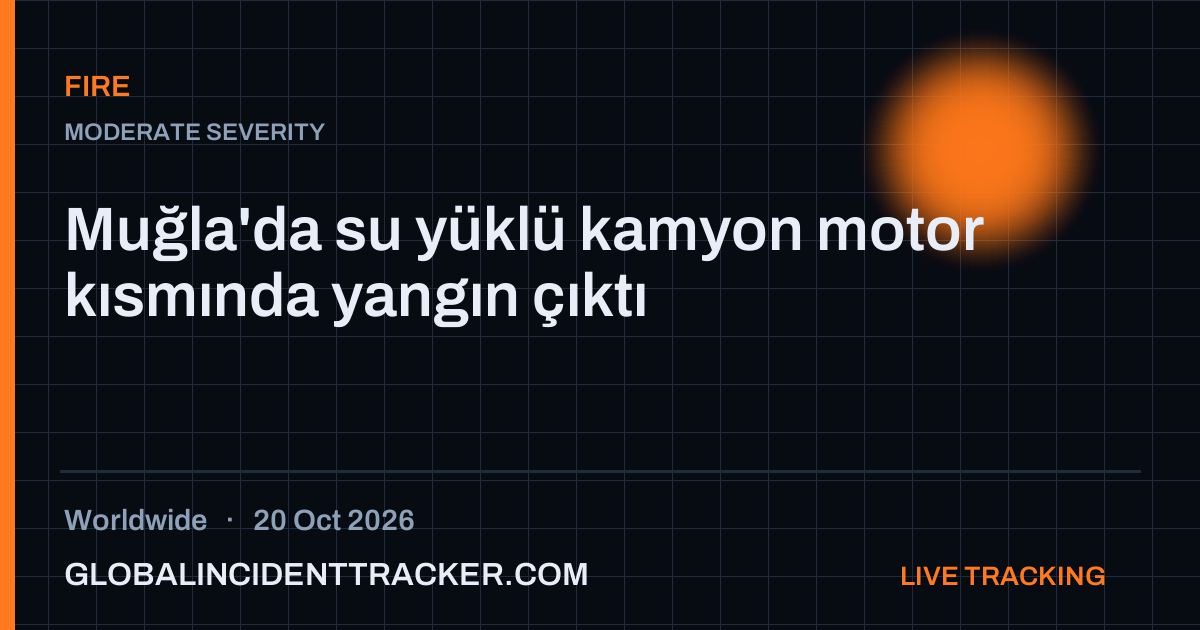 Fire incident in worldwide on 20 October 2026 — Global Incident Tracker report card