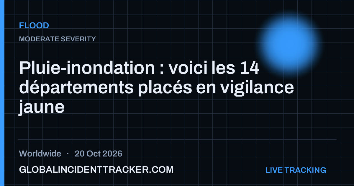 Flood incident in worldwide on 20 October 2026 — Global Incident Tracker report card