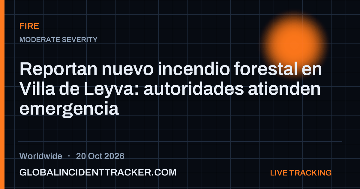 Fire incident in worldwide on 20 October 2026 — Global Incident Tracker report card