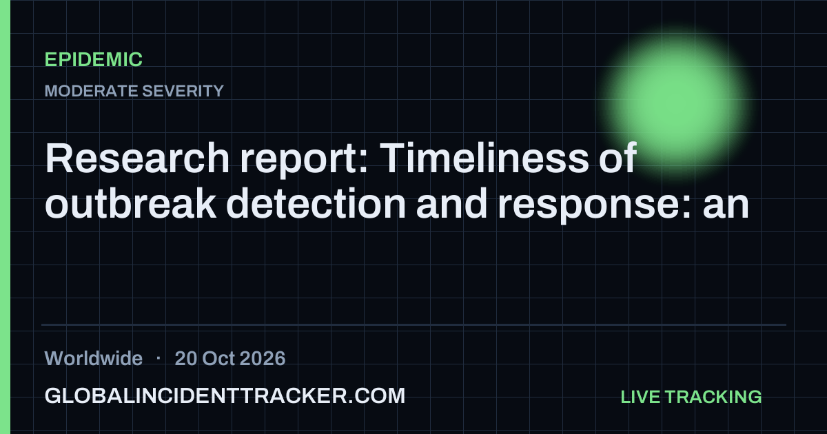 Epidemic incident in worldwide on 20 October 2026 — Global Incident Tracker report card