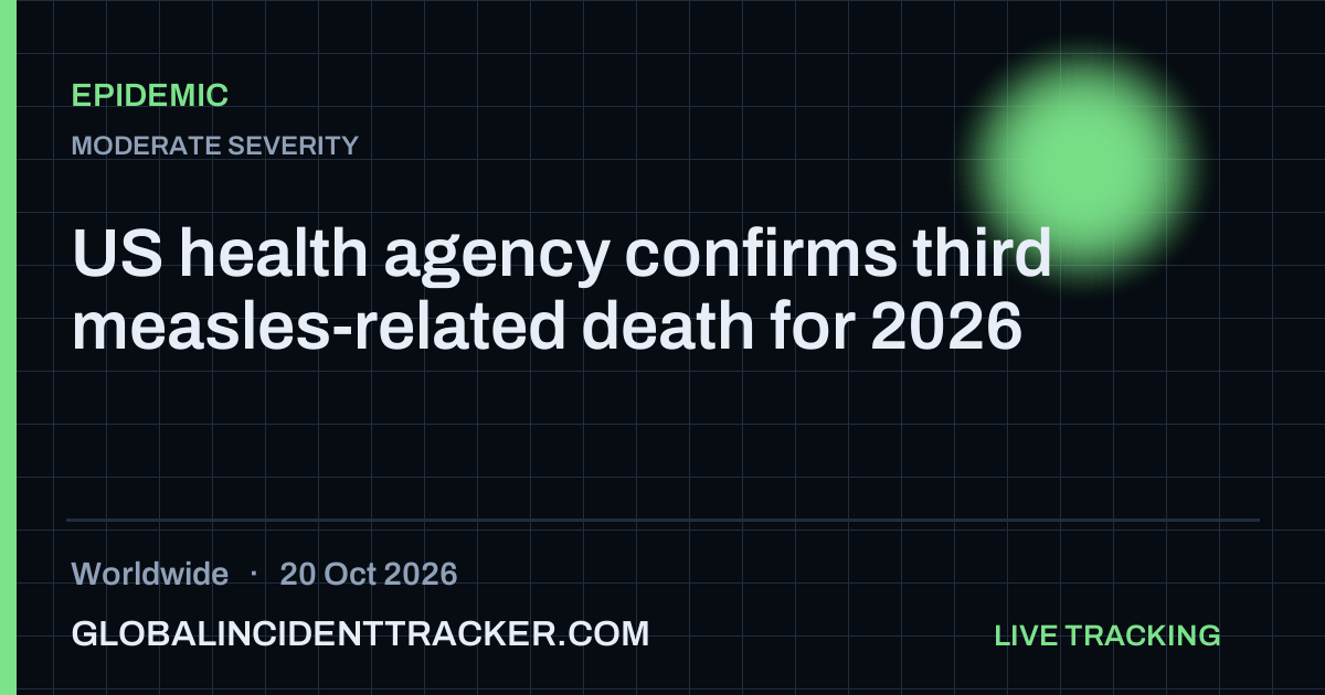 Epidemic incident in worldwide on 20 October 2026 — Global Incident Tracker report card