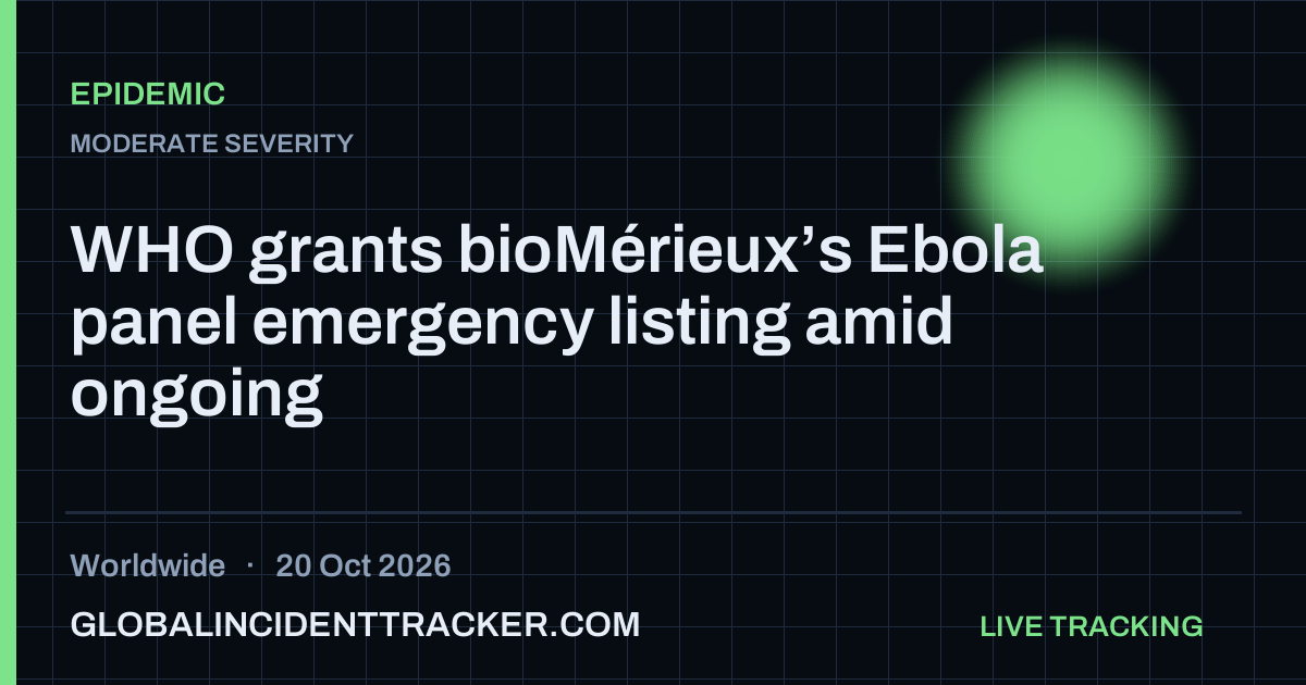 Epidemic incident in worldwide on 20 October 2026 — Global Incident Tracker report card