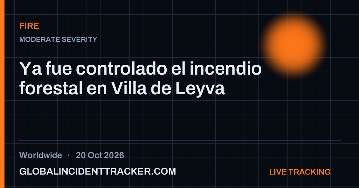 Fire incident in worldwide on 20 October 2026 — Global Incident Tracker report card