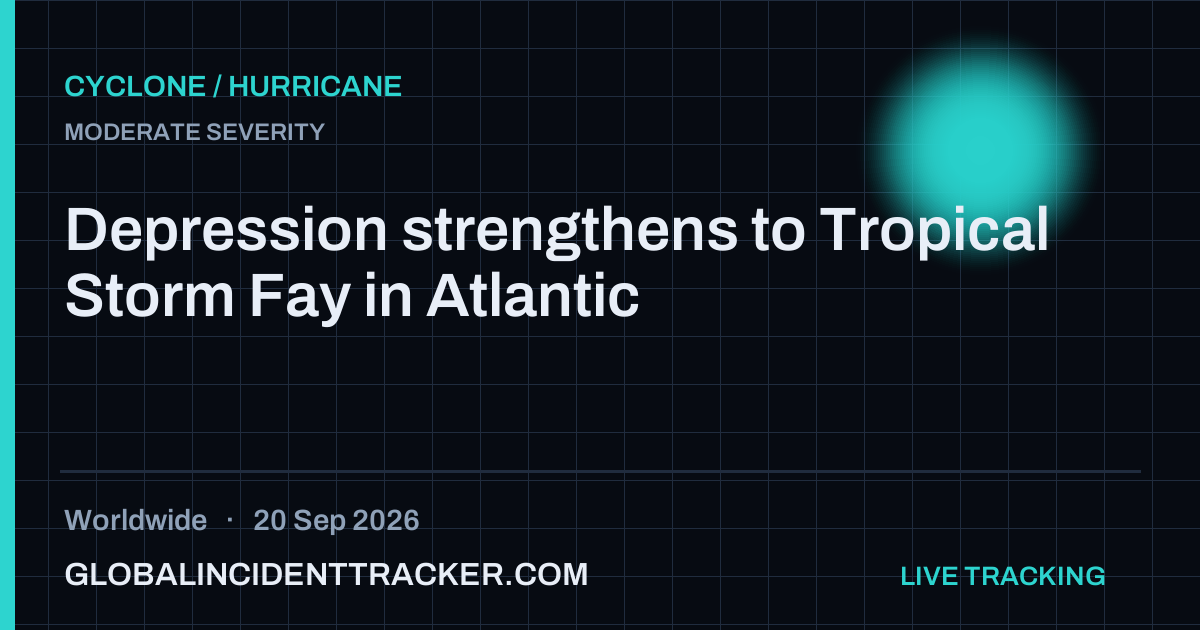 Cyclone / Hurricane incident in worldwide on 20 September 2026 — Global Incident Tracker report card