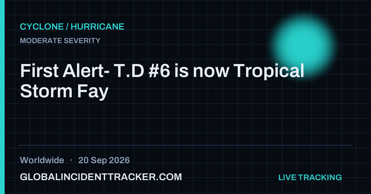 Cyclone / Hurricane incident in worldwide on 20 September 2026 — Global Incident Tracker report card