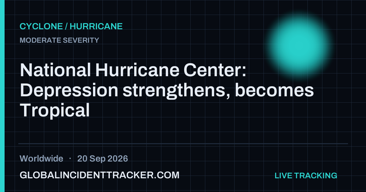 Cyclone / Hurricane incident in worldwide on 20 September 2026 — Global Incident Tracker report card