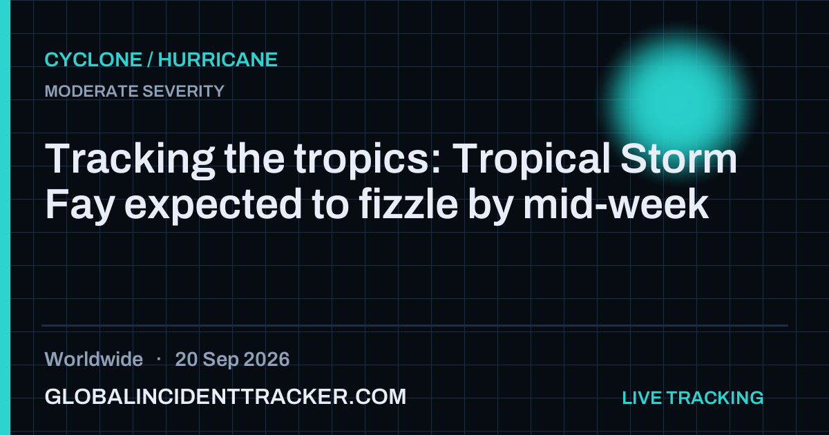Cyclone / Hurricane incident in worldwide on 20 September 2026 — Global Incident Tracker report card