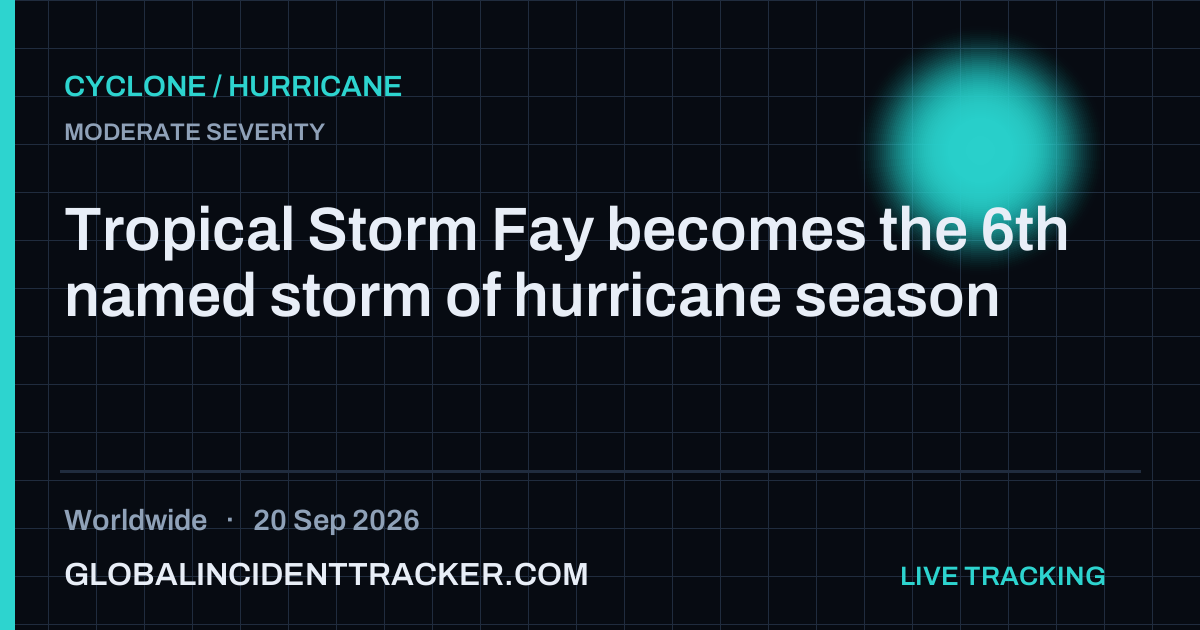 Cyclone / Hurricane incident in worldwide on 20 September 2026 — Global Incident Tracker report card