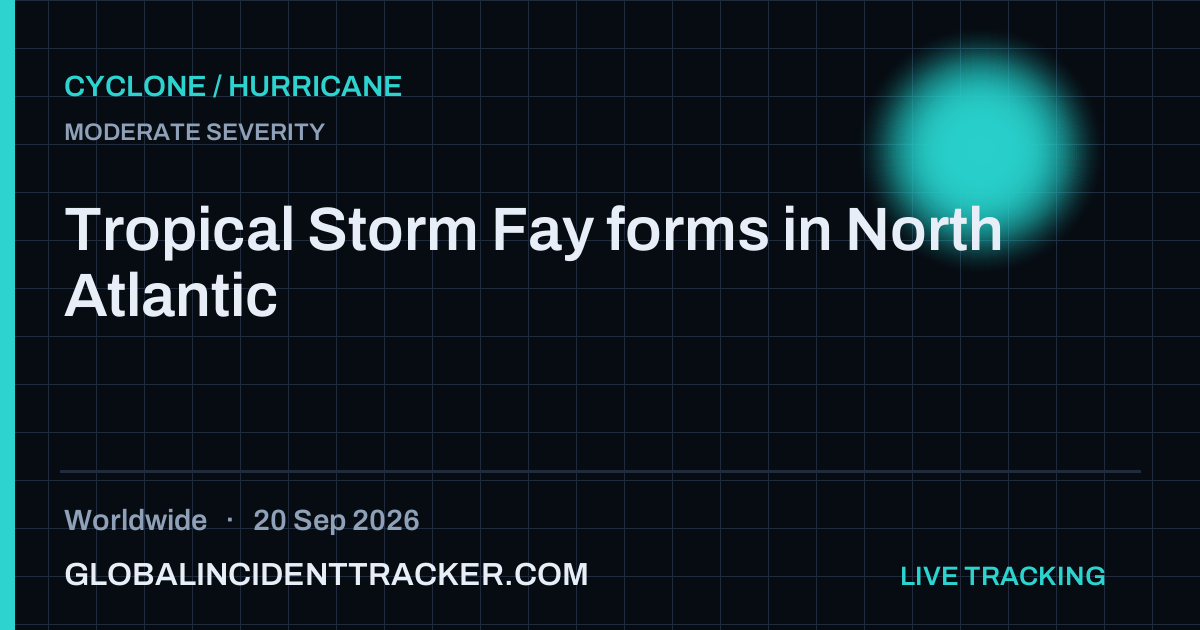 Cyclone / Hurricane incident in worldwide on 20 September 2026 — Global Incident Tracker report card
