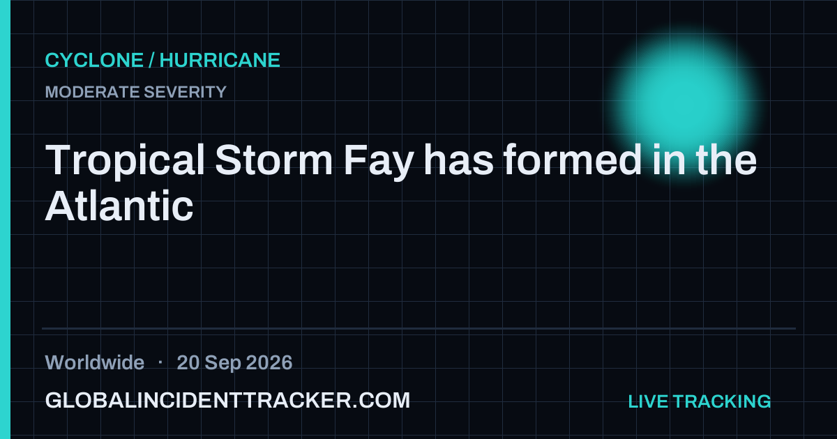 Cyclone / Hurricane incident in worldwide on 20 September 2026 — Global Incident Tracker report card