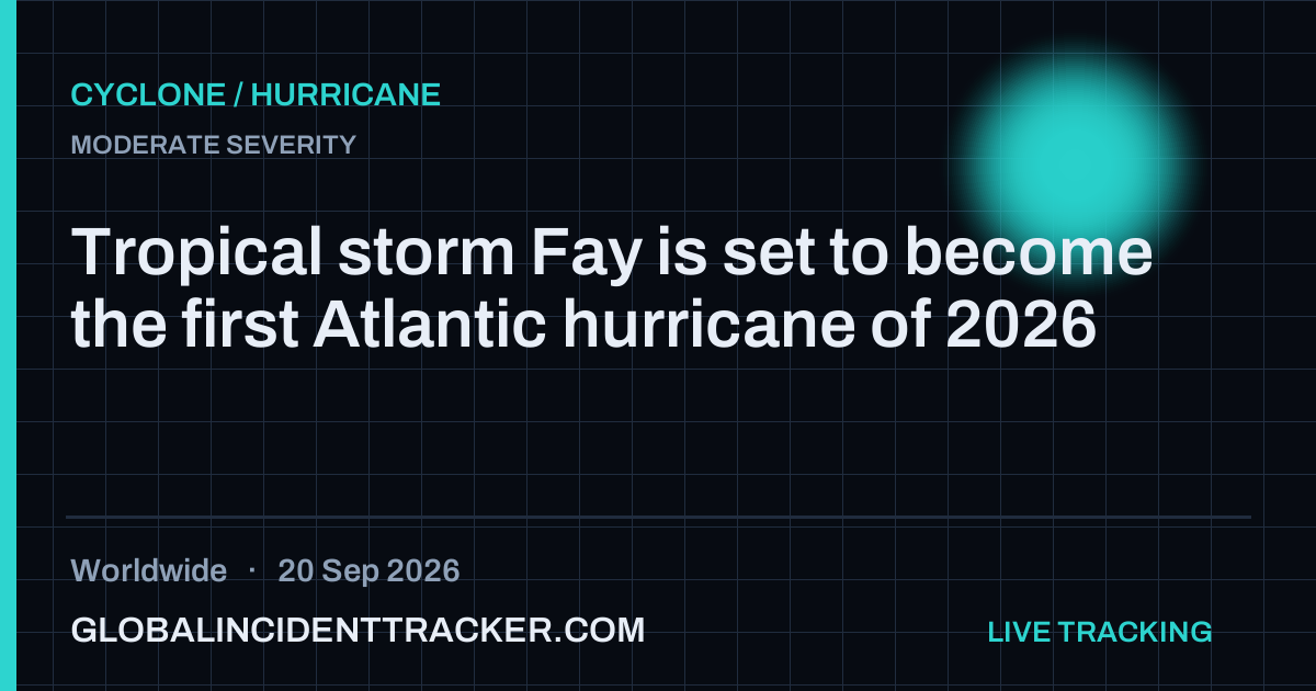 Cyclone / Hurricane incident in worldwide on 20 September 2026 — Global Incident Tracker report card