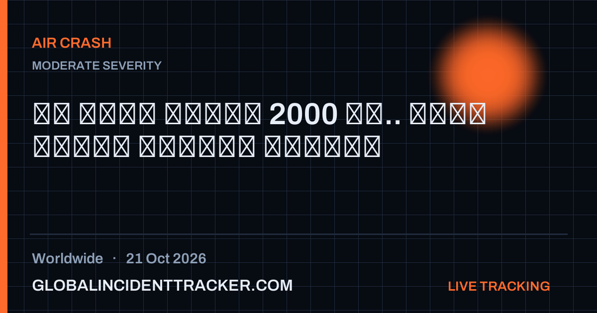 Air Crash incident in worldwide on 21 October 2026 — Global Incident Tracker report card