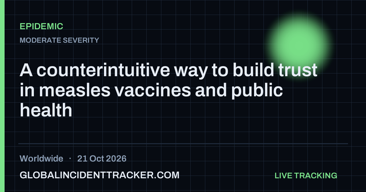 Epidemic incident in worldwide on 21 October 2026 — Global Incident Tracker report card