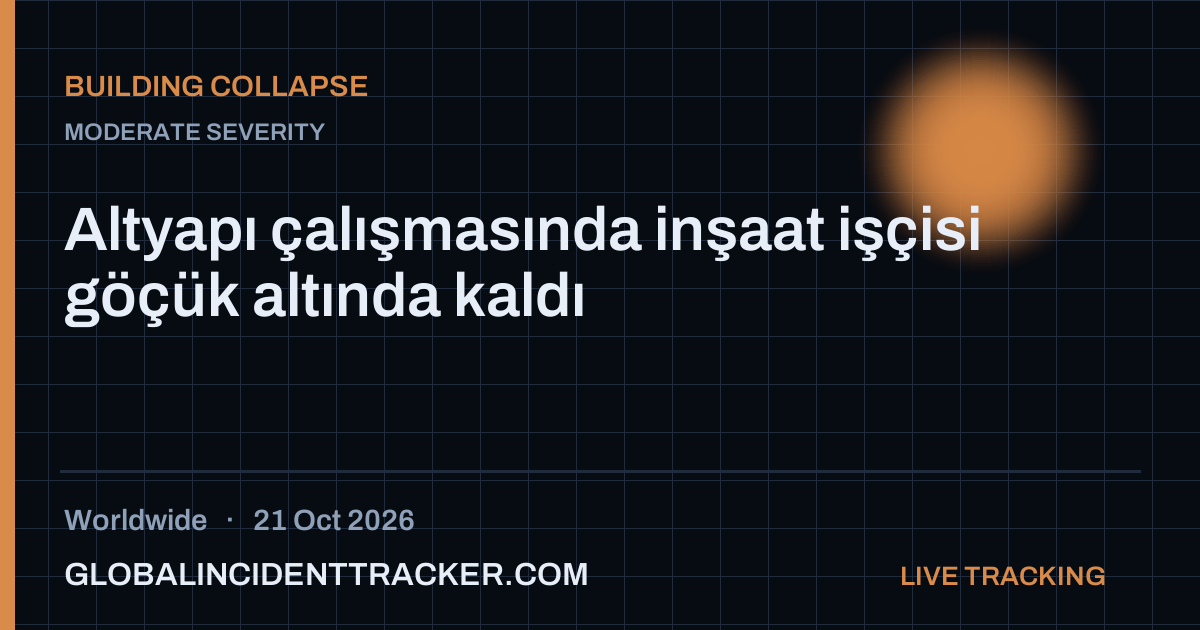 Building Collapse incident in worldwide on 21 October 2026 — Global Incident Tracker report card