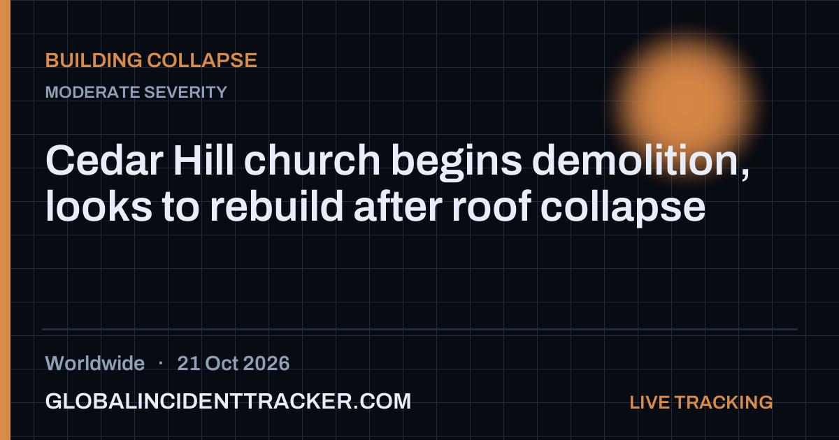 Building Collapse incident in worldwide on 21 October 2026 — Global Incident Tracker report card