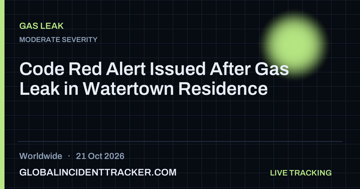 Gas Leak incident in worldwide on 21 October 2026 — Global Incident Tracker report card