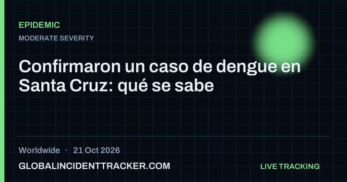 Epidemic incident in worldwide on 21 October 2026 — Global Incident Tracker report card