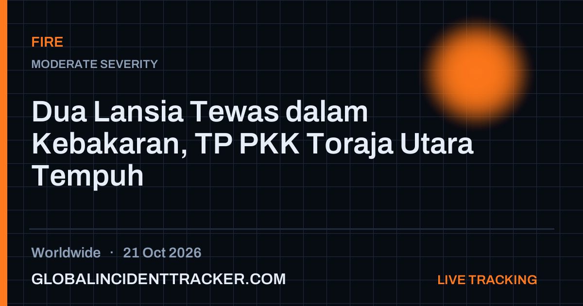 Fire incident in worldwide on 21 October 2026 — Global Incident Tracker report card