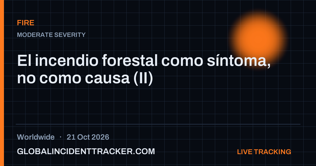 Fire incident in worldwide on 21 October 2026 — Global Incident Tracker report card