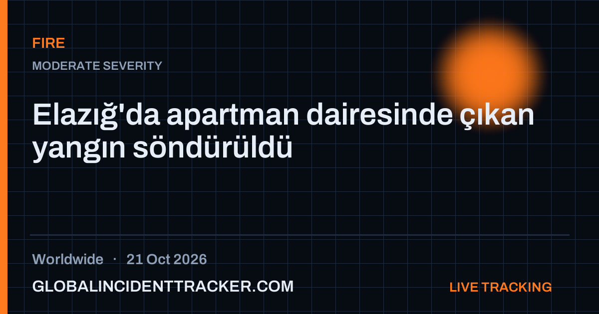Fire incident in worldwide on 21 October 2026 — Global Incident Tracker report card